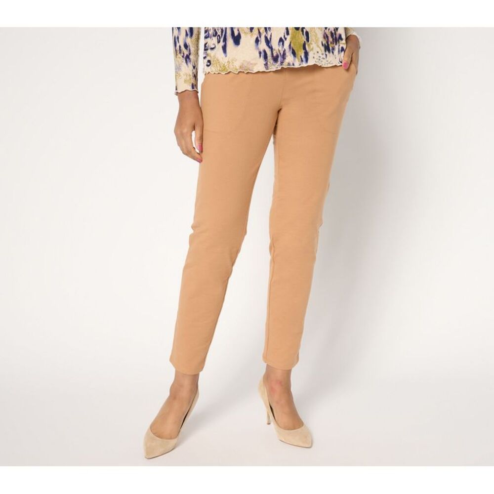 Women Control Women's Petite Pants PL Tummy Slim Leg Pant Pink A674025